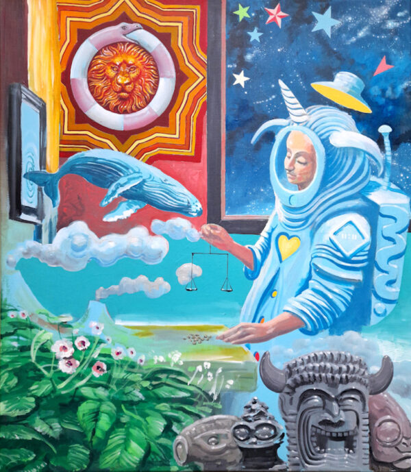 Balans, akryl, 80 x 70 cm, 2019, 17.000 pln