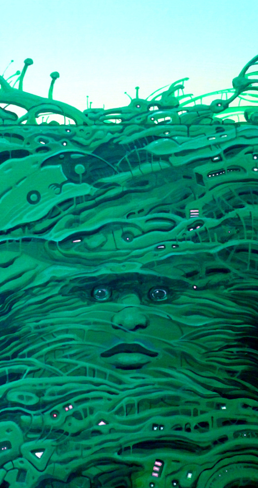 Kobieta Sowa, akryl, 60 x 30 cm, 2013, 8000 pln