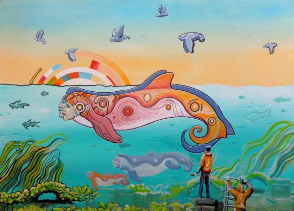 Murale, akryl, 100 x 140 cm, 2014, 8.000 pln