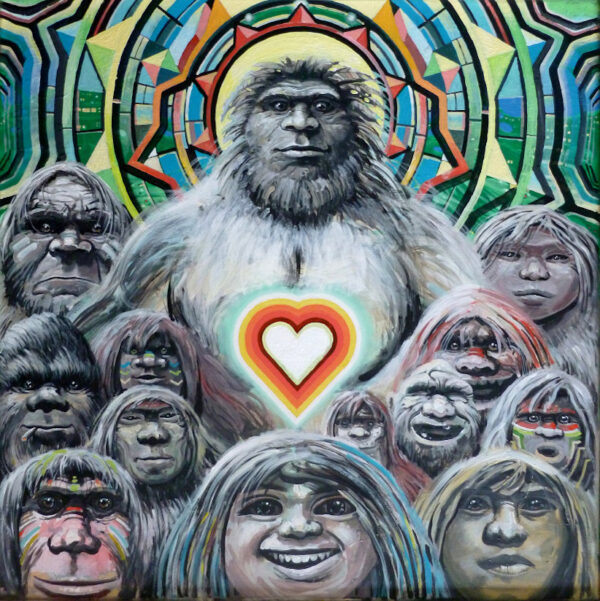 Paleo cinema, akryl, 70 x 70 cm, 2014, 8.000 pln