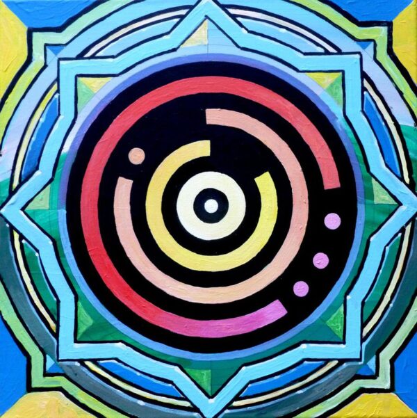 Polar clock, akryl, 40 x 40 cm, 2014, 3300 pln