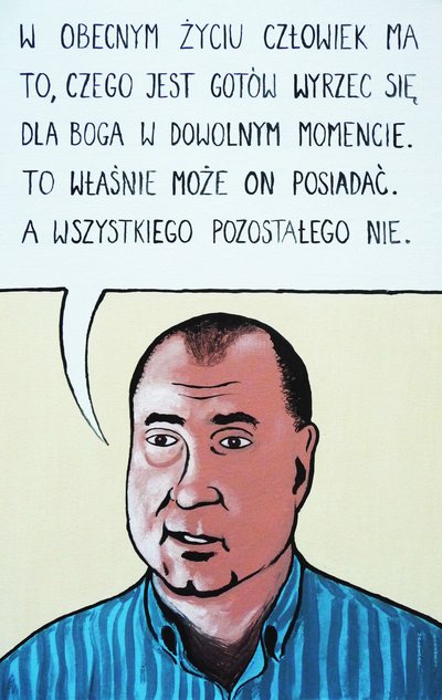 Diagnostyka karmy, akryl, 60 x 40 cm, 2010, 4400 pln
