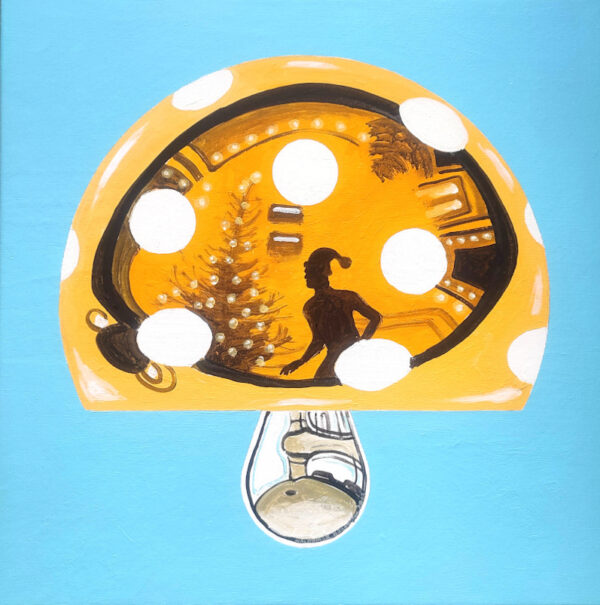 Odbicie w niebycie, akryl 70 x 70 cm, 2023, 6.200 pln