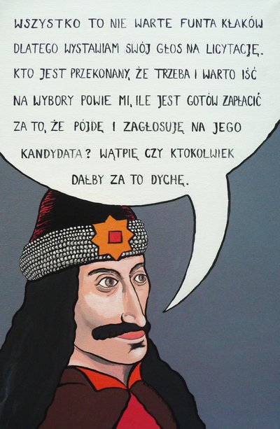 Odpowiedzialność, akryl, 60 x 40 cm, 2010, 4400 pln